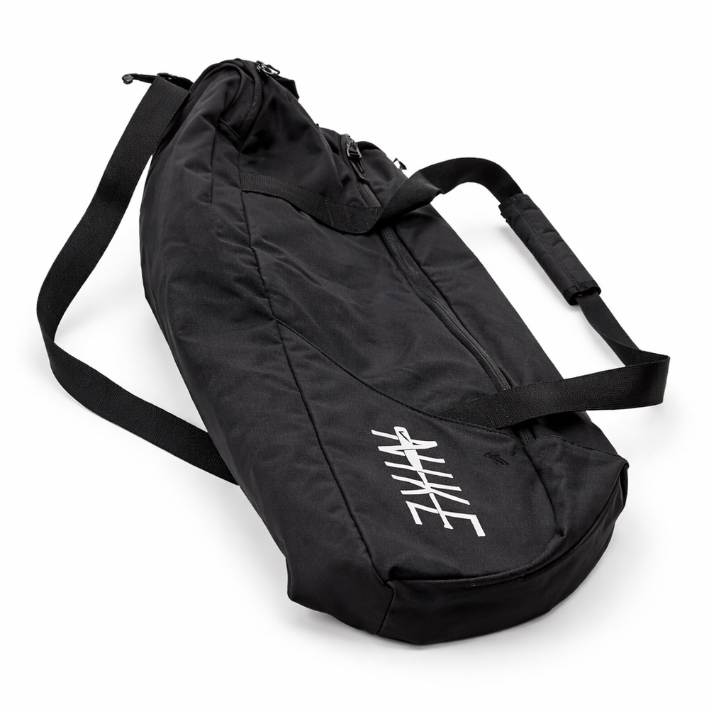 Nike Black Baseball Duffel Bag with Durable Fabric and Shoulder Strap